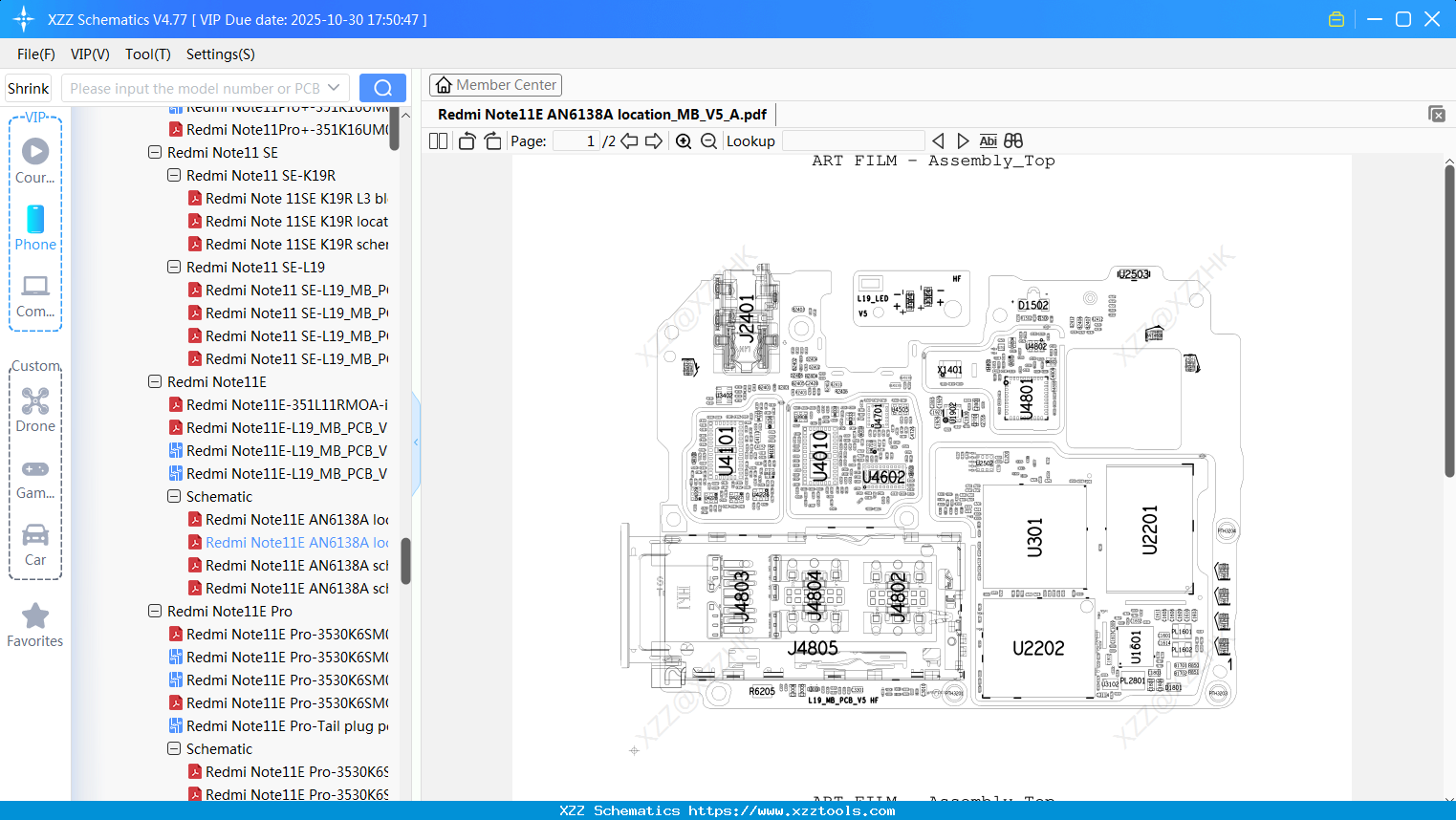 Xiaomi Redmi Note11E AN6138A Location_MB_V5_A